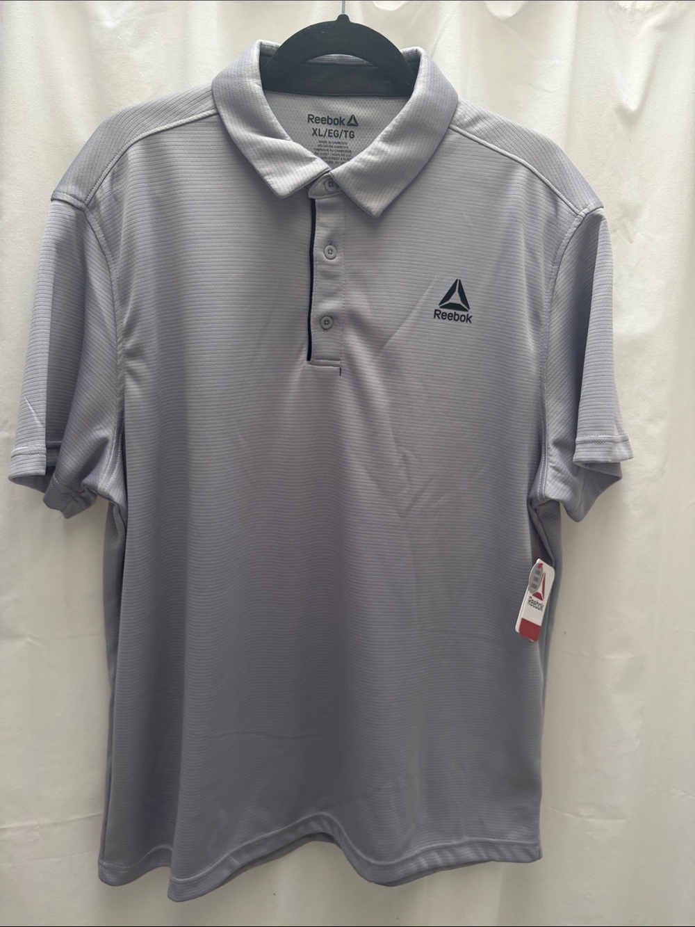 Reebok Men's Light Gray Polo Performance Shirt XL